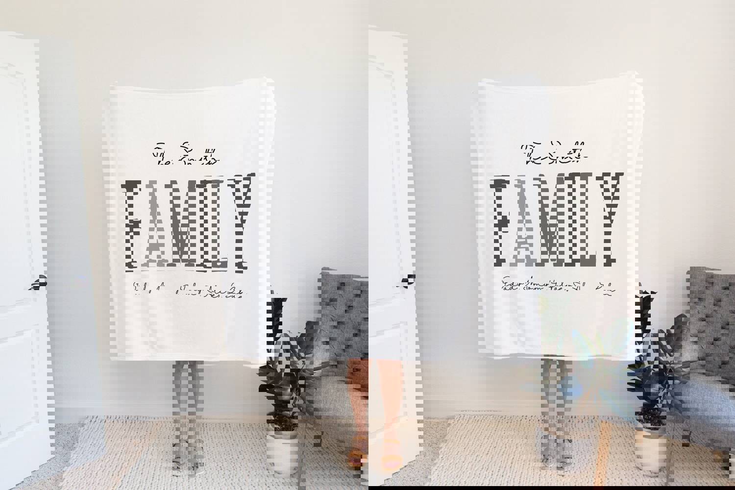 Custom Family Blanket - Personalized with Family Name, Comfortable & Warm, Perfect Gift for Any Occasion