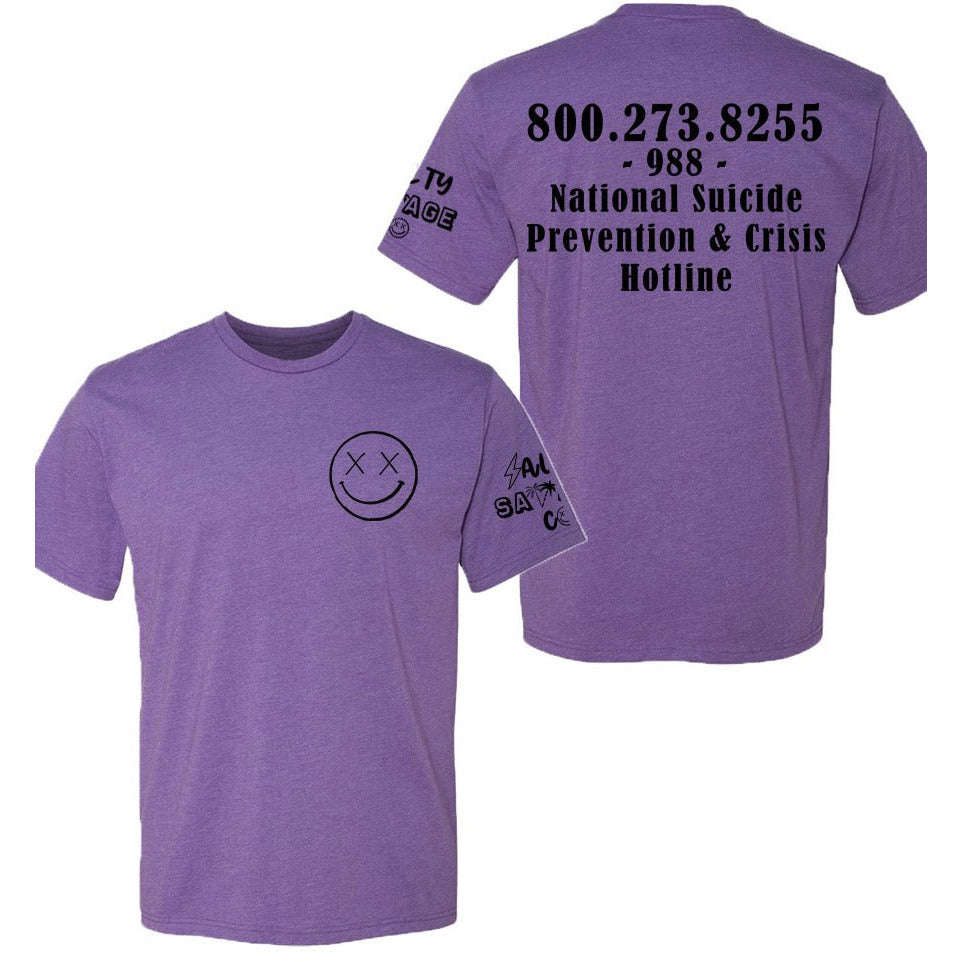 Salty Savage Unisex Mental Health Suicide Awareness Tee | National Suicide Prevention & Crisis Hotline