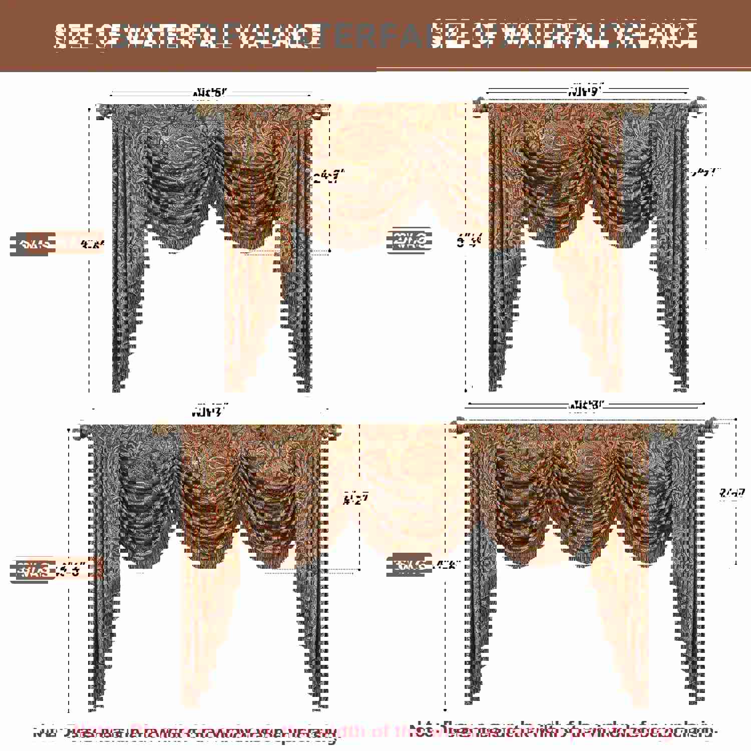 Twilight Swag Valance - Elegant Paisley Pattern Window Treatment