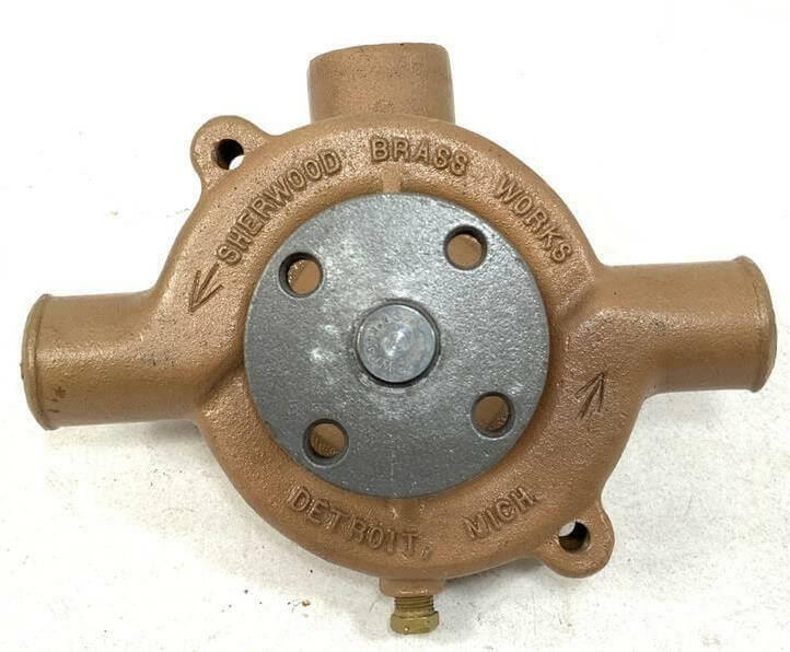 Rebuilt Sherwood Brass Works Raw Water Pump Q10825 for Chris Craft Model 283 & 327F