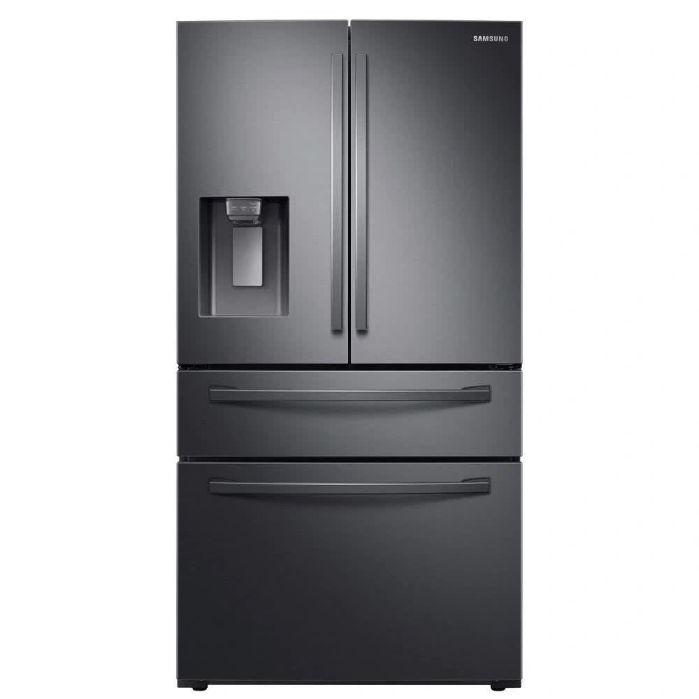 New in Box 22.6-cu ft 4-Door Counter-Depth French Door Refrigerator with Ice Maker (Fingerprint Resistant Black Stainless Steel) ENERGY STAR