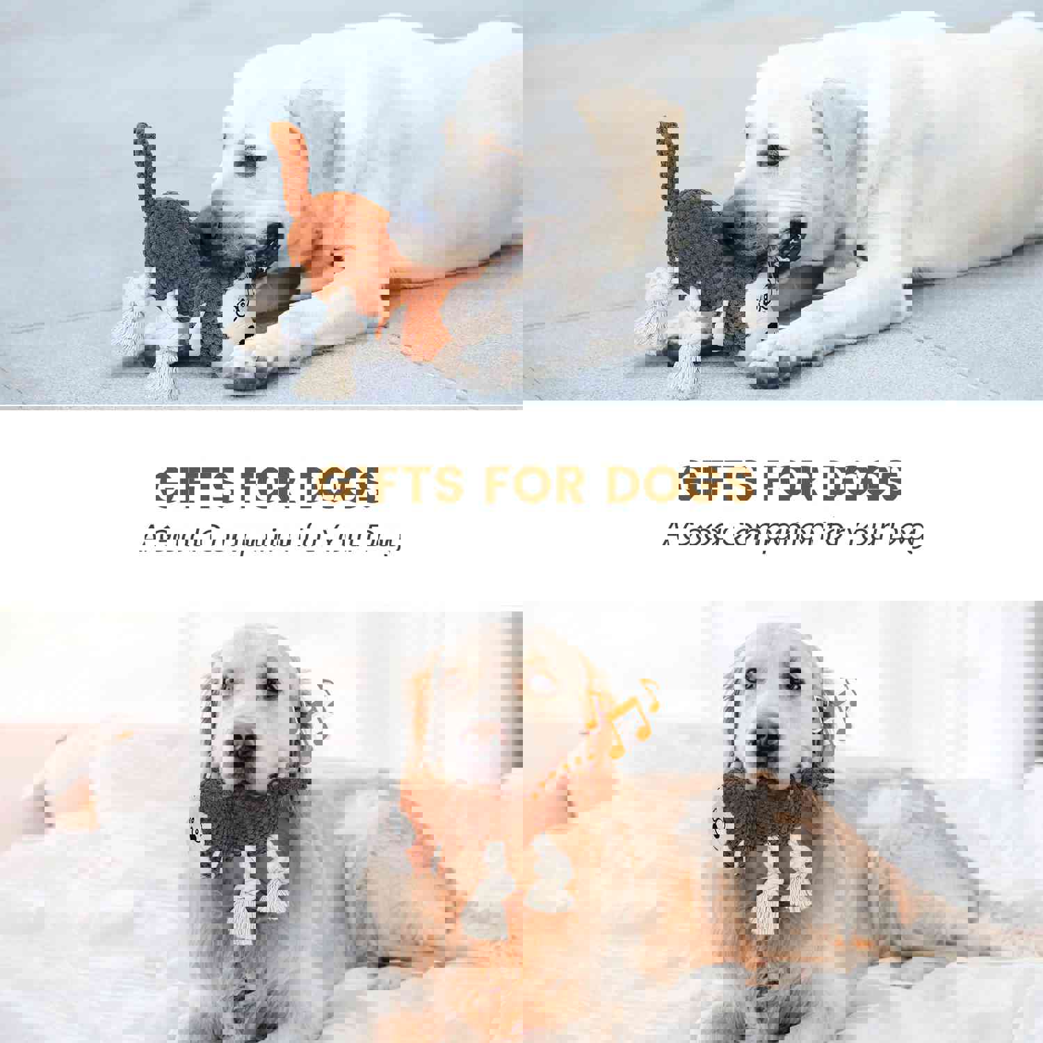 IOKHEIRA Dog Plush Toy for Large Chewers - Squeaky, Crinkle Paper, Soft Chewing Toy