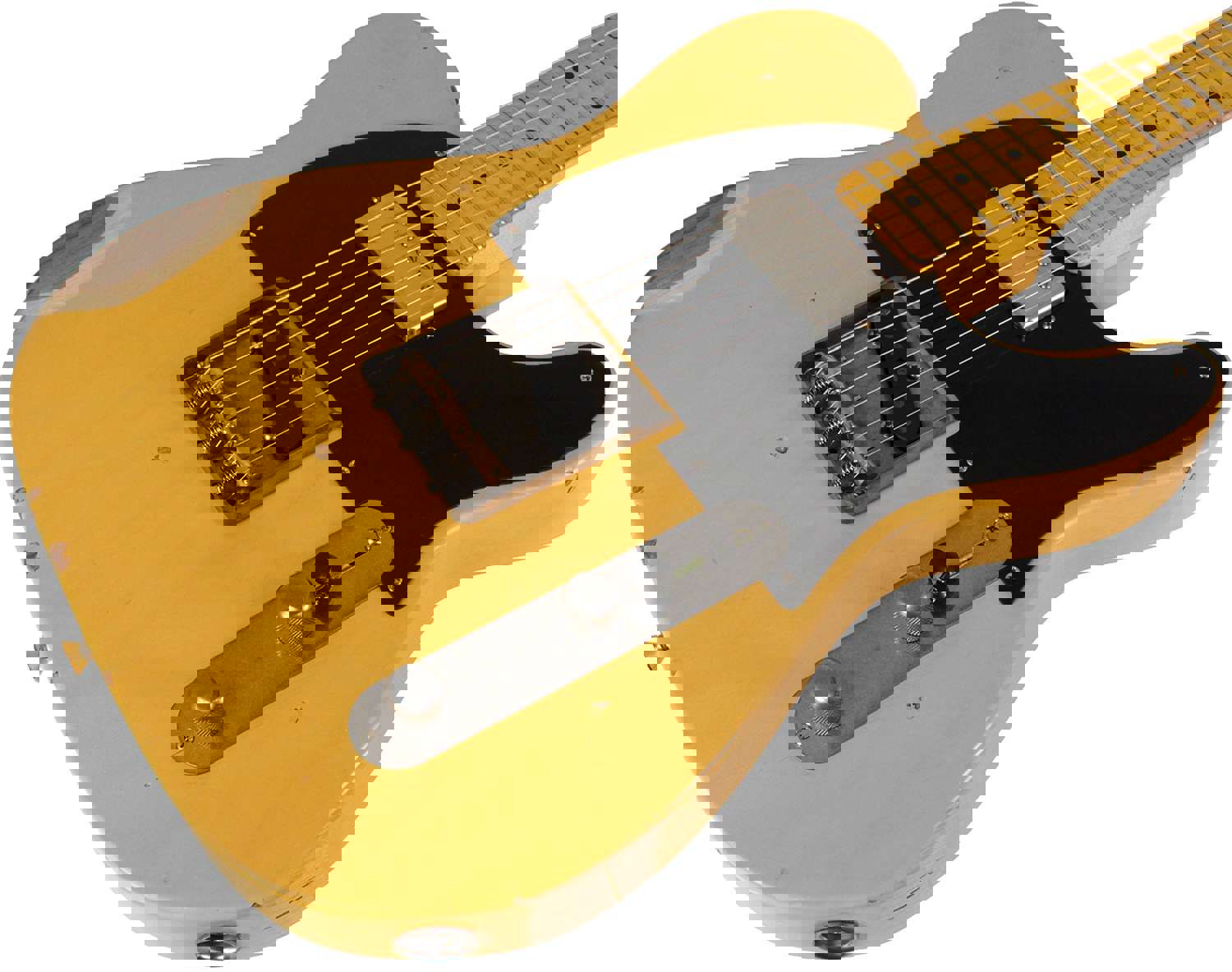 Nash T-52 Guitar, Butterscotch Blonde, Humbucker, Medium Aging