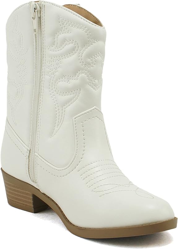 Soda RENO-2 Kids/Girls/Children Western Cowboy Pointed Toe Low Heel Ankle Boots