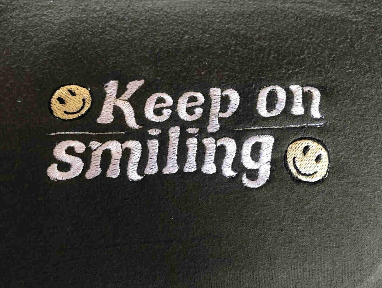 Keep on Smiling Apparel  ☻ Embroidered T-Shirt