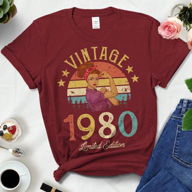 Vintage 1980 Limited Edition Women's T-Shirt - Retro 42nd Birthday Party Gift
