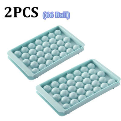 Round Ice Tray - Plastic Ice Cube Mold with Large Capacity
