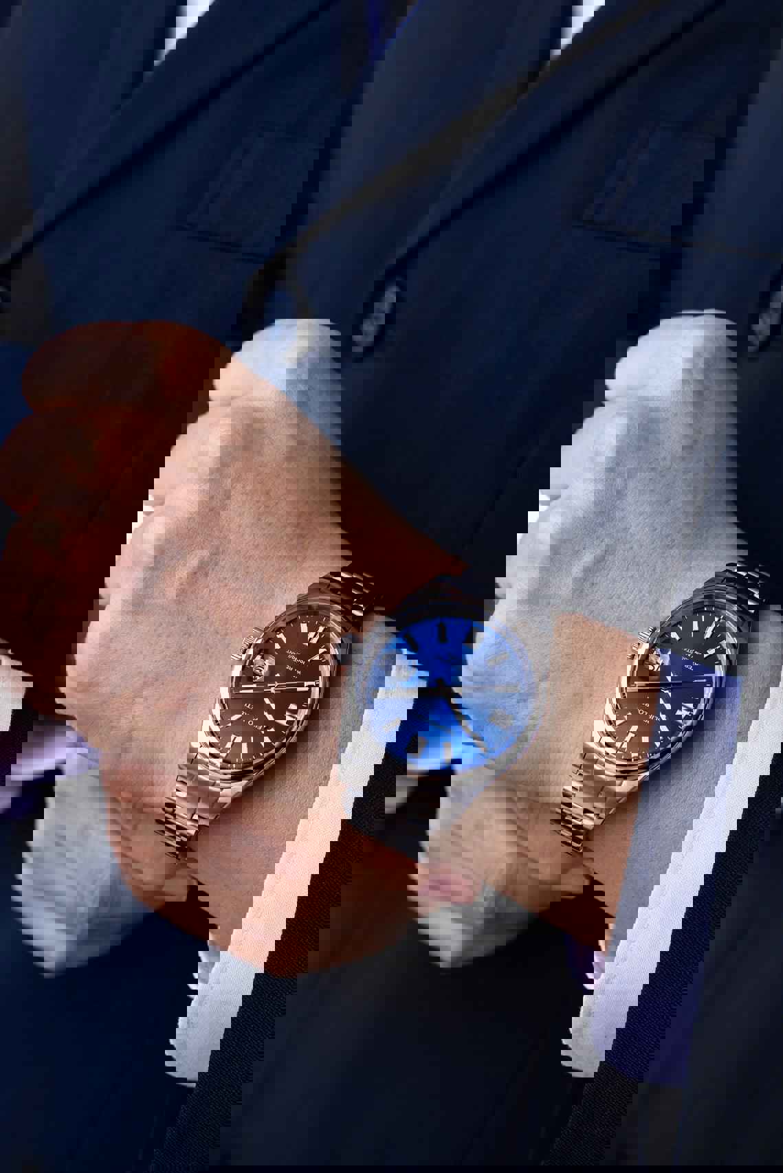 Attache Automatic Steel Blue Watch