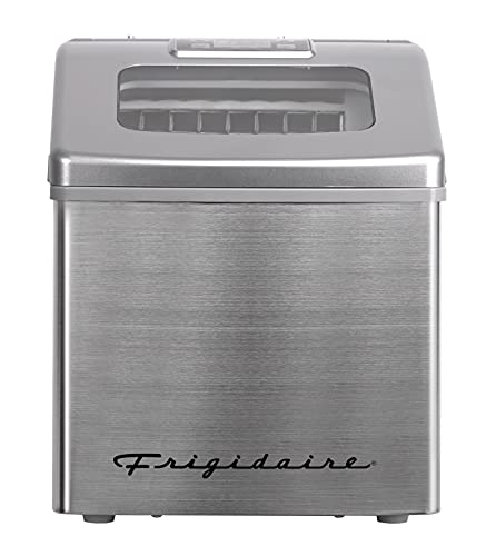 FRIGIDAIRE EFIC452-SS 40 Lbs Extra Large Clear Ice Maker, Stainless Steel, Makes Square Ice