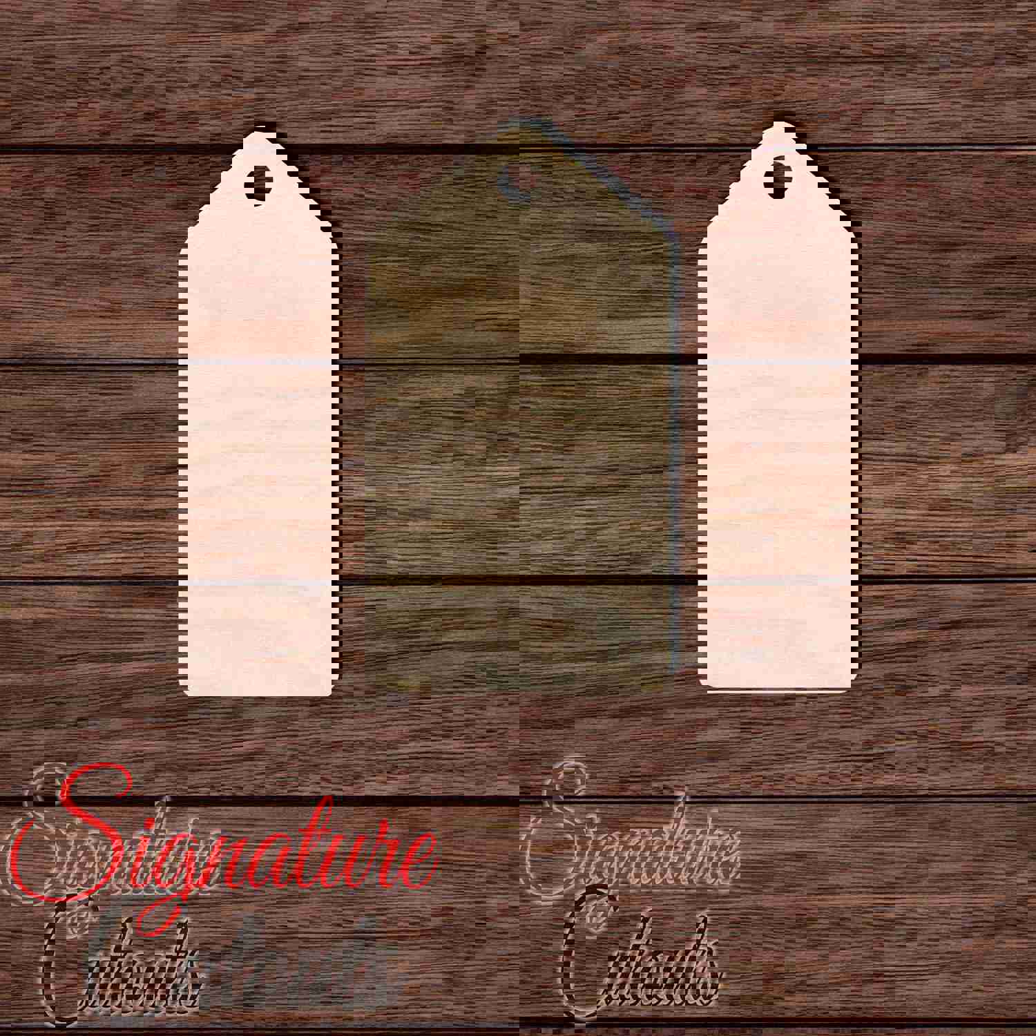 Gift Tag 005 Shape Cutout in Wood for DIY Crafting