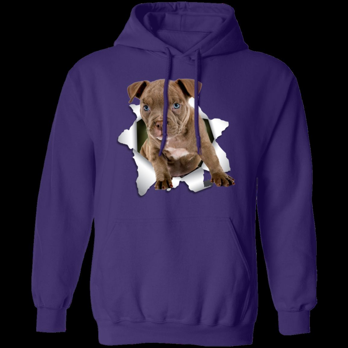 PITBULL 3D LADIES Pullover Hoodie - 8 oz Unisex Hoodie with Digital Print