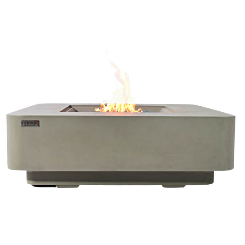 Elementi Plus Lucrene Square Concrete Fire Pit Table - OFG419LG
