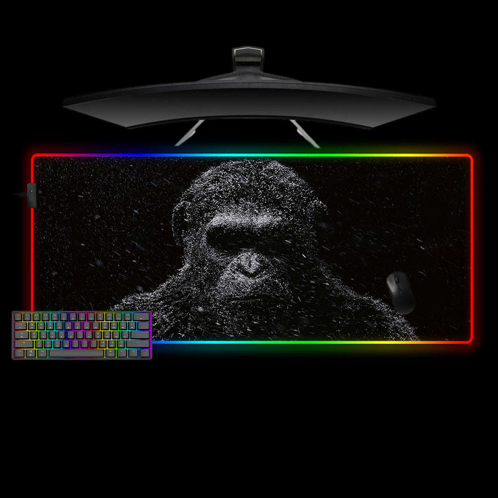 Ape Design RGB Gaming Mouse Pad with LED Strip for Enhanced Gaming Experience