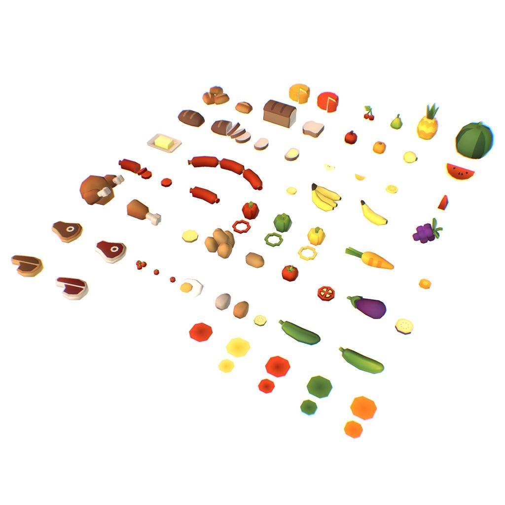 Low Poly Food Set - Proto Series