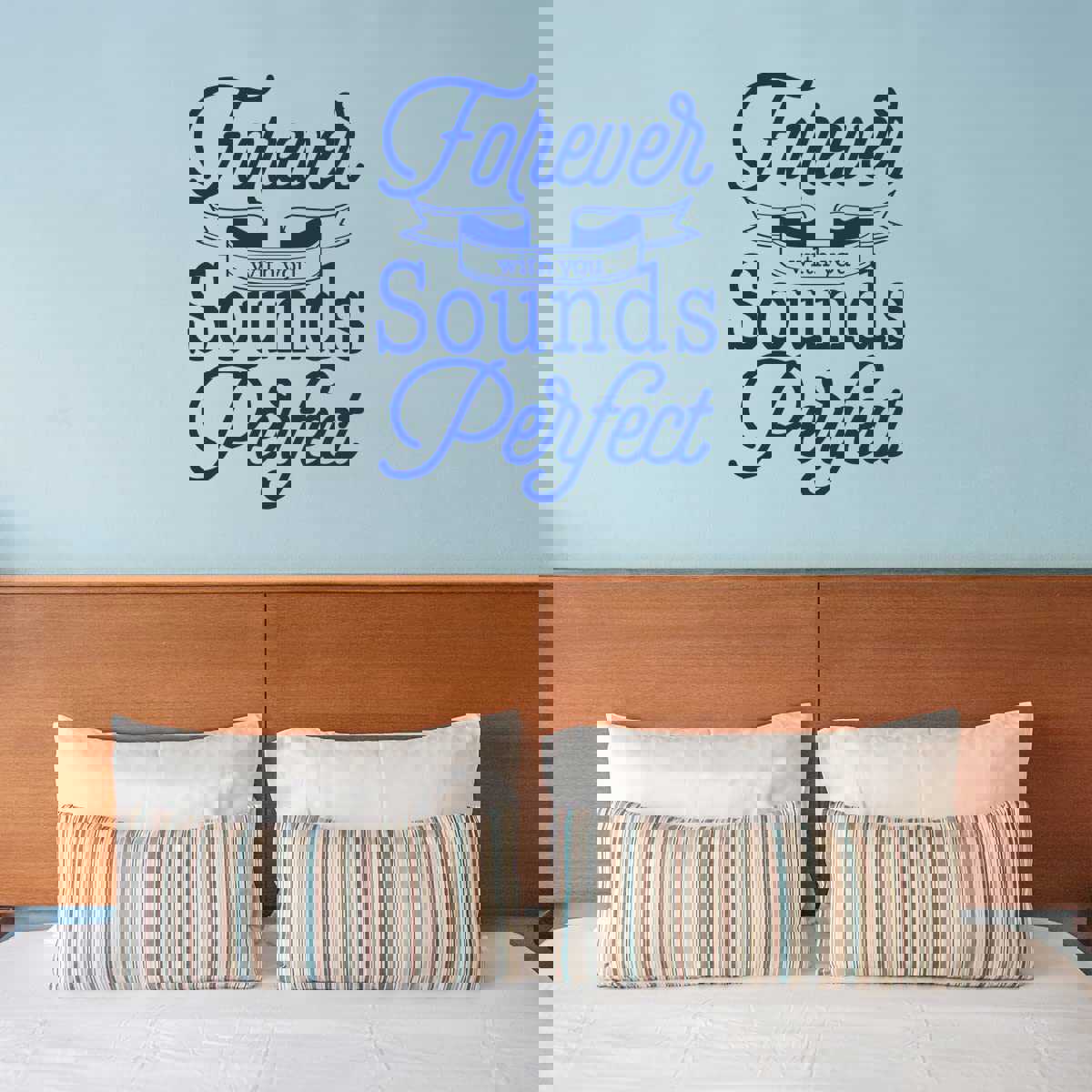 Forever with You Sounds Perfect Wall Decal Love Quotes Decor