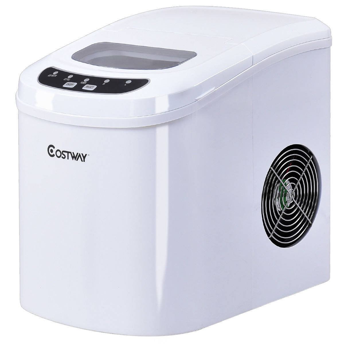 Mini Portable Compact Electric Ice Maker Machine - White