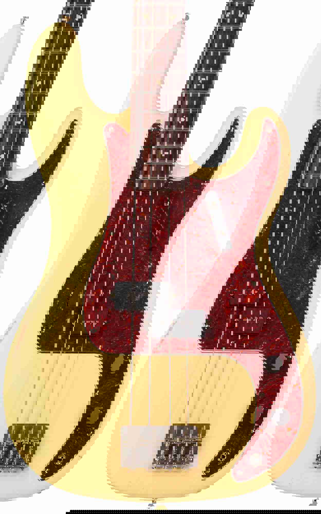 Nash PB-63 Bass Guitar, Vintage White, Light Aging