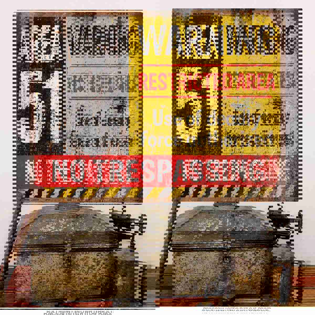 Area 51 No Trespassing Military Wall Decal