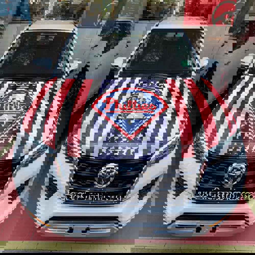 Philadelphia Phillies Itasha Car Vinyl Hood Wrap Decal Sticker