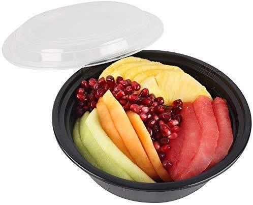 50-Pack BPA-Free Microwavable Meal Prep Containers with Lids (28 oz) - Freezer & Dishwasher Safe