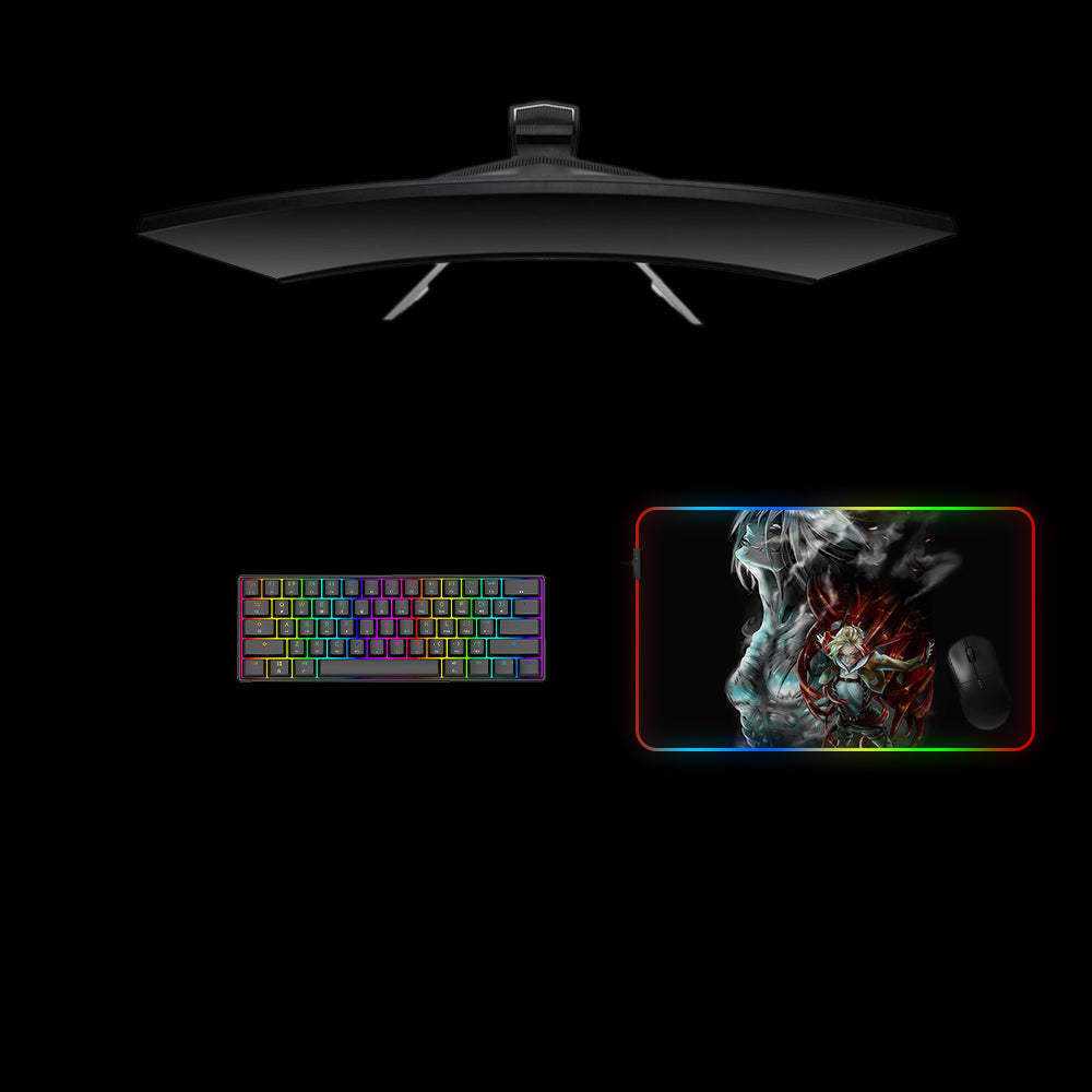 Annie Leonhart Titan Design RGB Gaming Mouse Pad with LED Strip