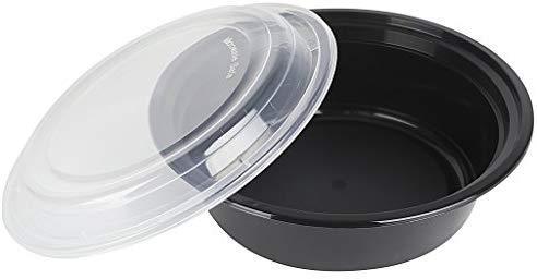 50-Pack BPA-Free Microwavable Meal Prep Containers with Lids (28 oz) - Freezer & Dishwasher Safe