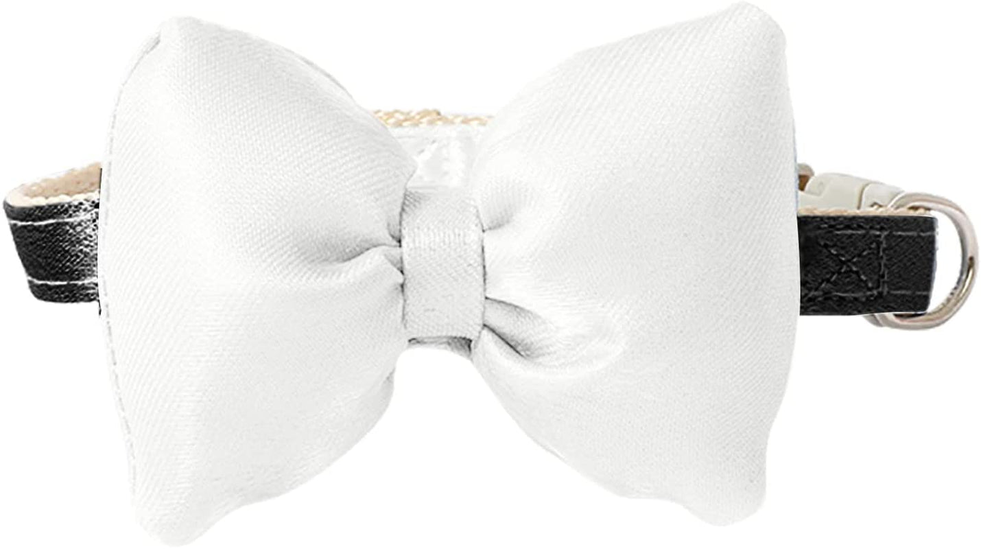 Gentleman Plaid Cat Collar with Bow Tie and Cute Charm - Soft Bell Pet Collar