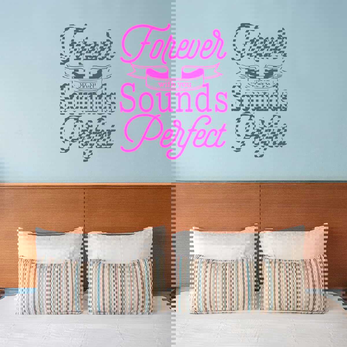 Forever with You Sounds Perfect Wall Decal Love Quotes Decor
