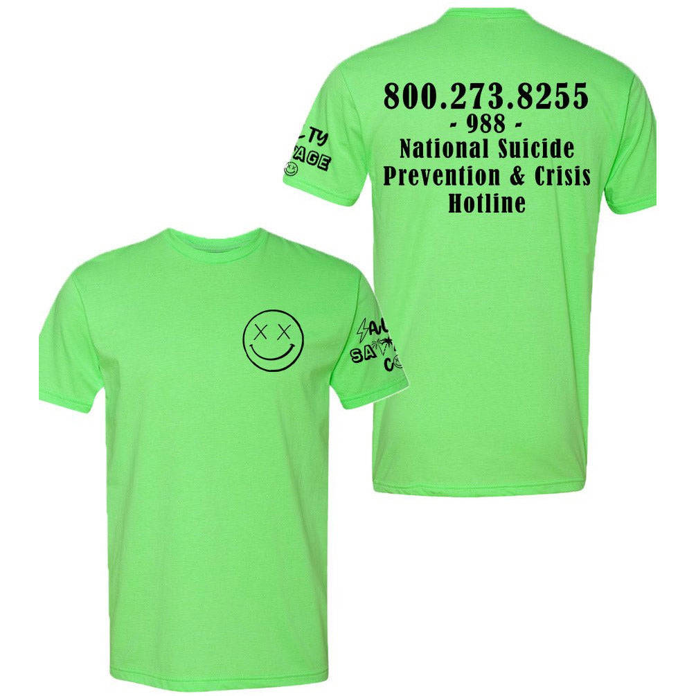Salty Savage Unisex Mental Health Suicide Awareness Tee | National Suicide Prevention & Crisis Hotline