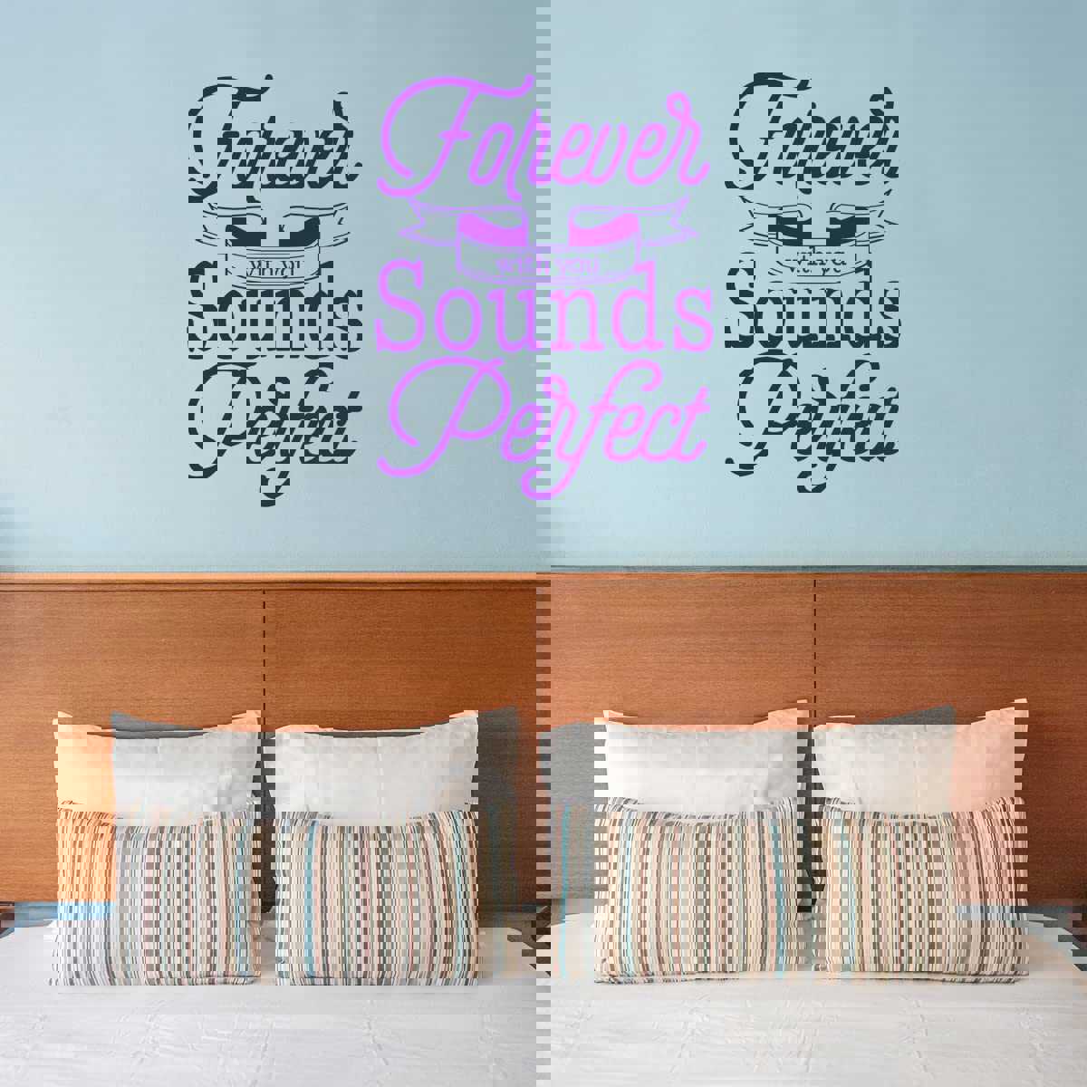 Forever with You Sounds Perfect Wall Decal Love Quotes Decor