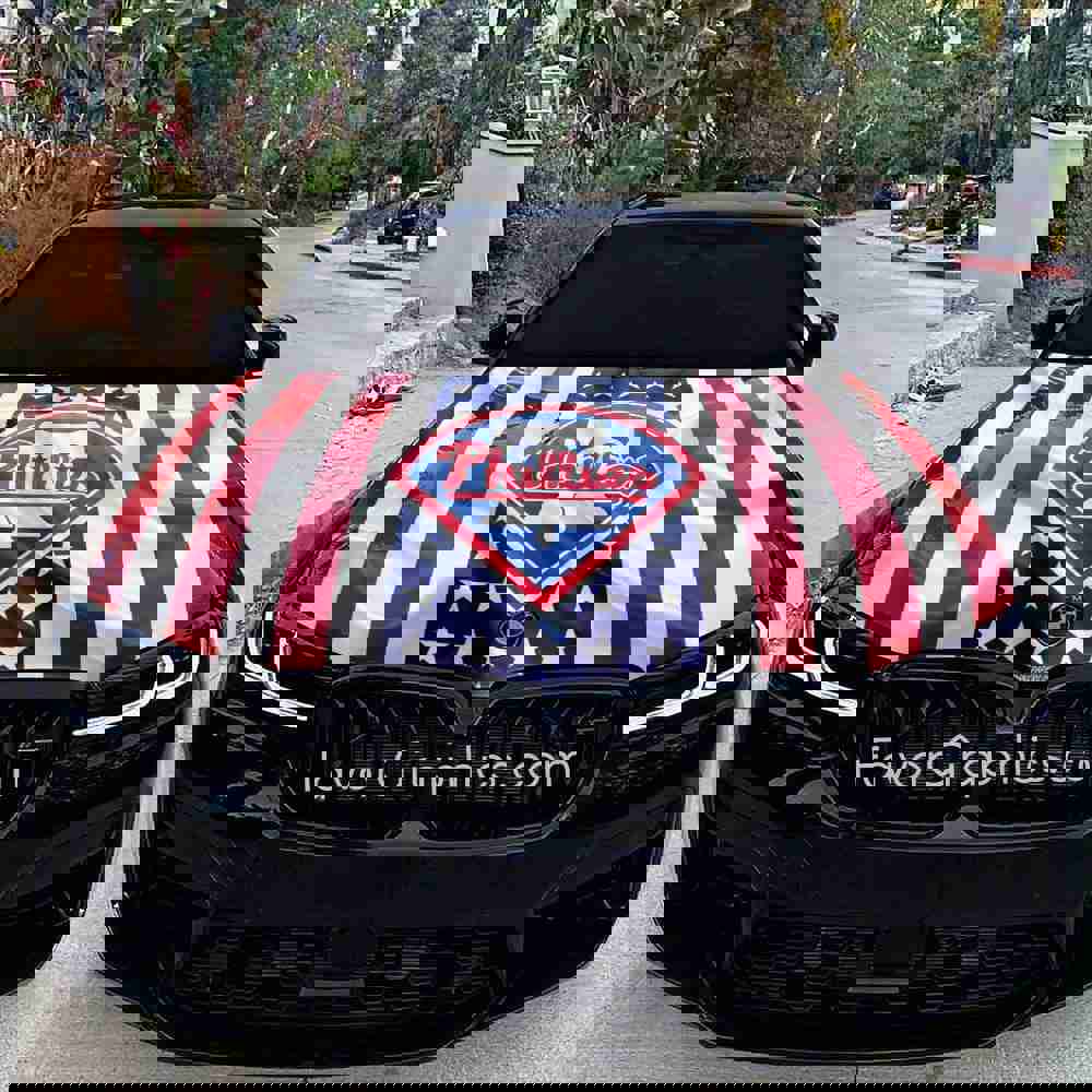 Philadelphia Phillies Itasha Car Vinyl Hood Wrap Decal Sticker