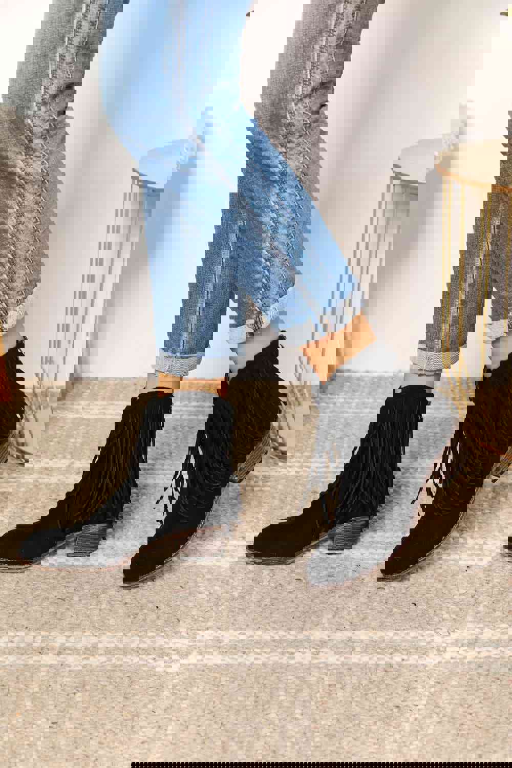 Legend Womens Fringe Cowboy Western Ankle Boots