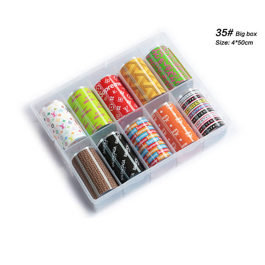 Nail Foil Transfer Sticker Set - 10 Sheets (NEW)