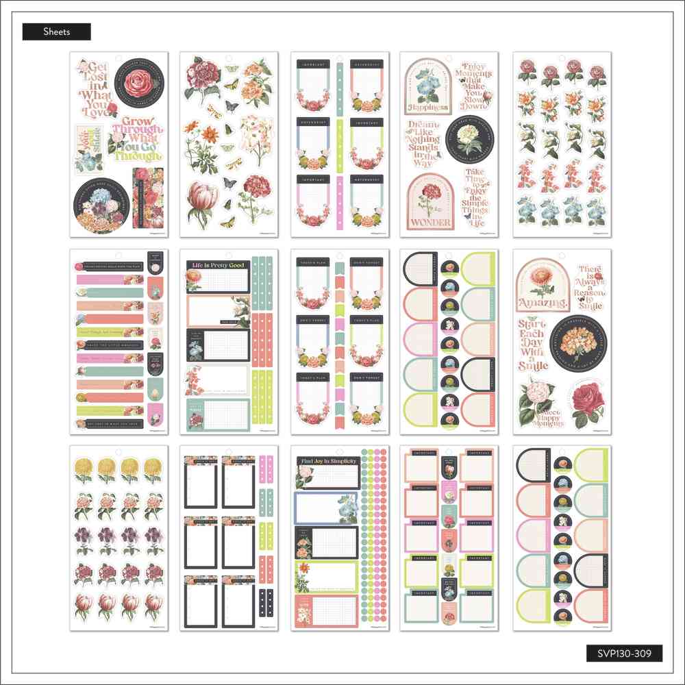 Gathered Flowers - Value Pack Stickers