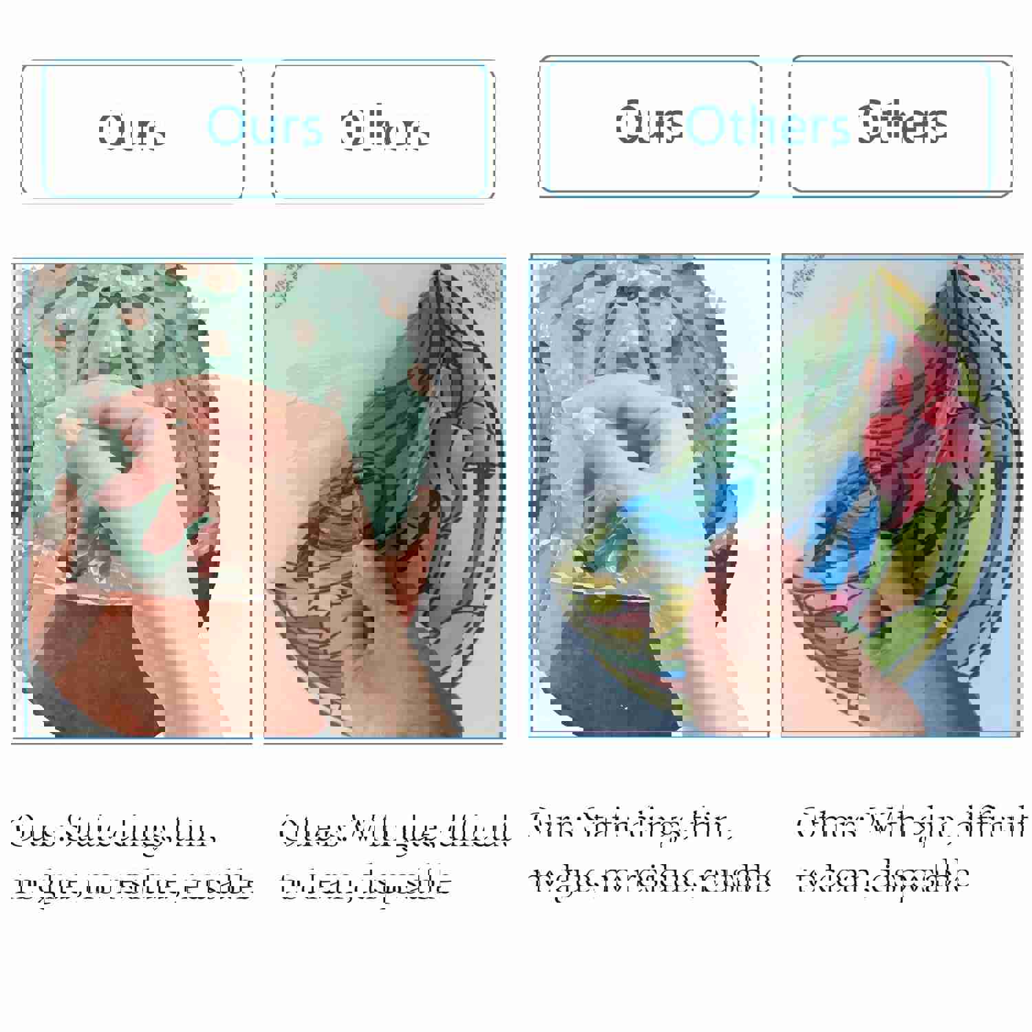 Craspire PVC Wall Sticker Set - Cactus Pattern, Flat Round Shape for Window or Stairway Decoration (4 Styles, 4pcs/set)