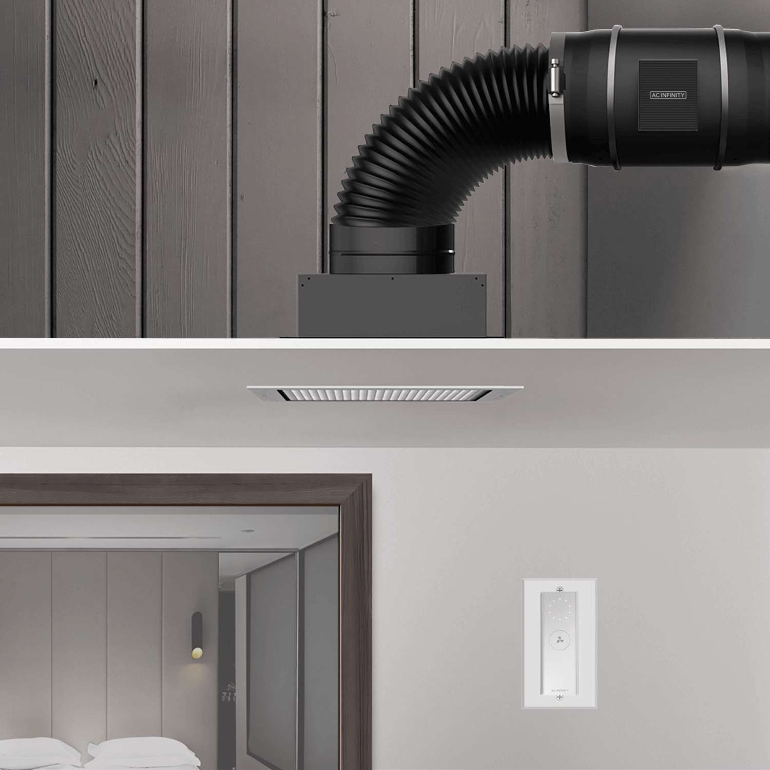 AC Infinity CLOUDWAY S12 Whole House EC Fan - 1600 CFM, Energy Efficient with Wireless Controller