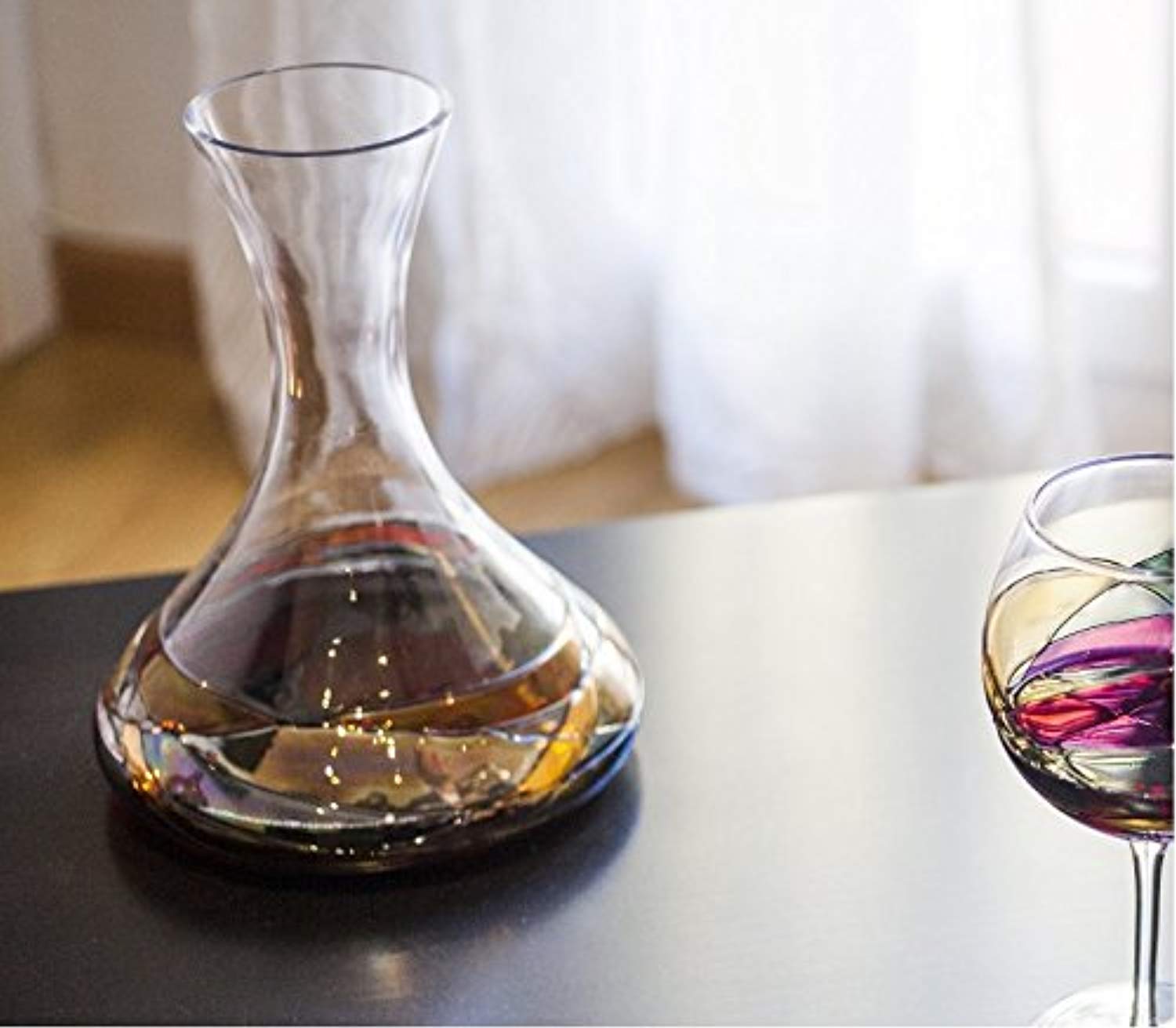 Magnificent Wine Decanter - Red Line Colorful Hand Painted