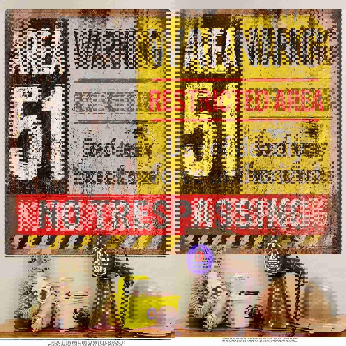 Area 51 No Trespassing Military Wall Decal