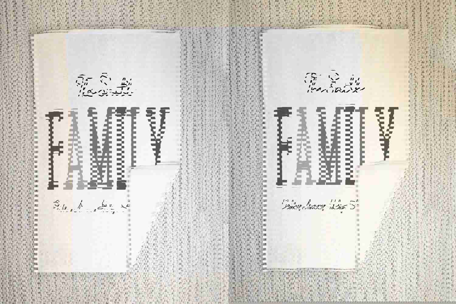 Custom Family Blanket - Personalized with Family Name, Comfortable & Warm, Perfect Gift for Any Occasion