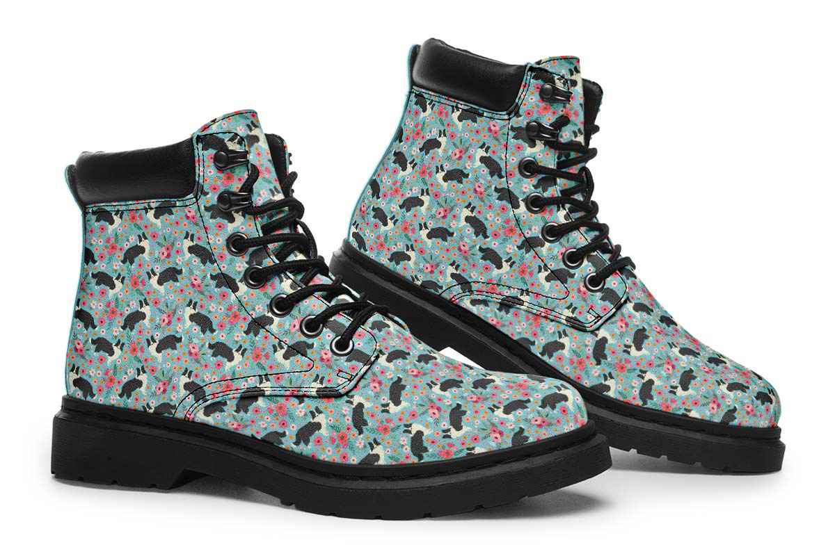 Border Collie Flower Classic Vibe Boots
