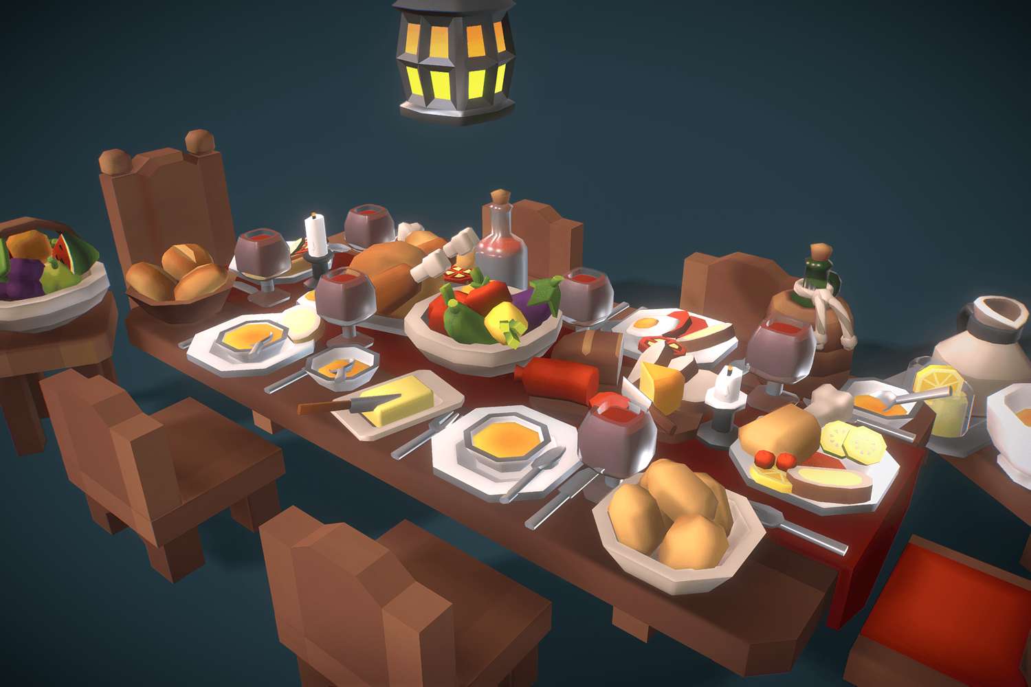 Low Poly Food Set - Proto Series