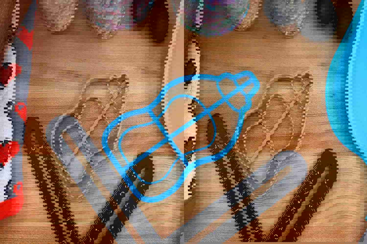 Picnic Food Cookie Cutters Set - Frankfurter, Ketchup Bottle, Mustard Bottle, Picnic Basket, Picnic Blanket