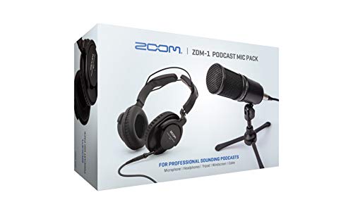Zoom ZDM-1 Podcast Mic Pack with Dynamic Microphone, Headphones, Tripod, and Accessories