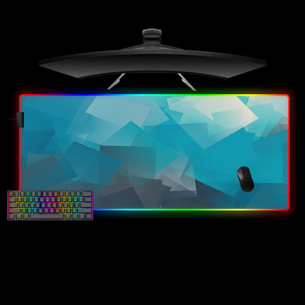Rectangle Shapes Design RGB Gaming Mouse Pad with LED Strip