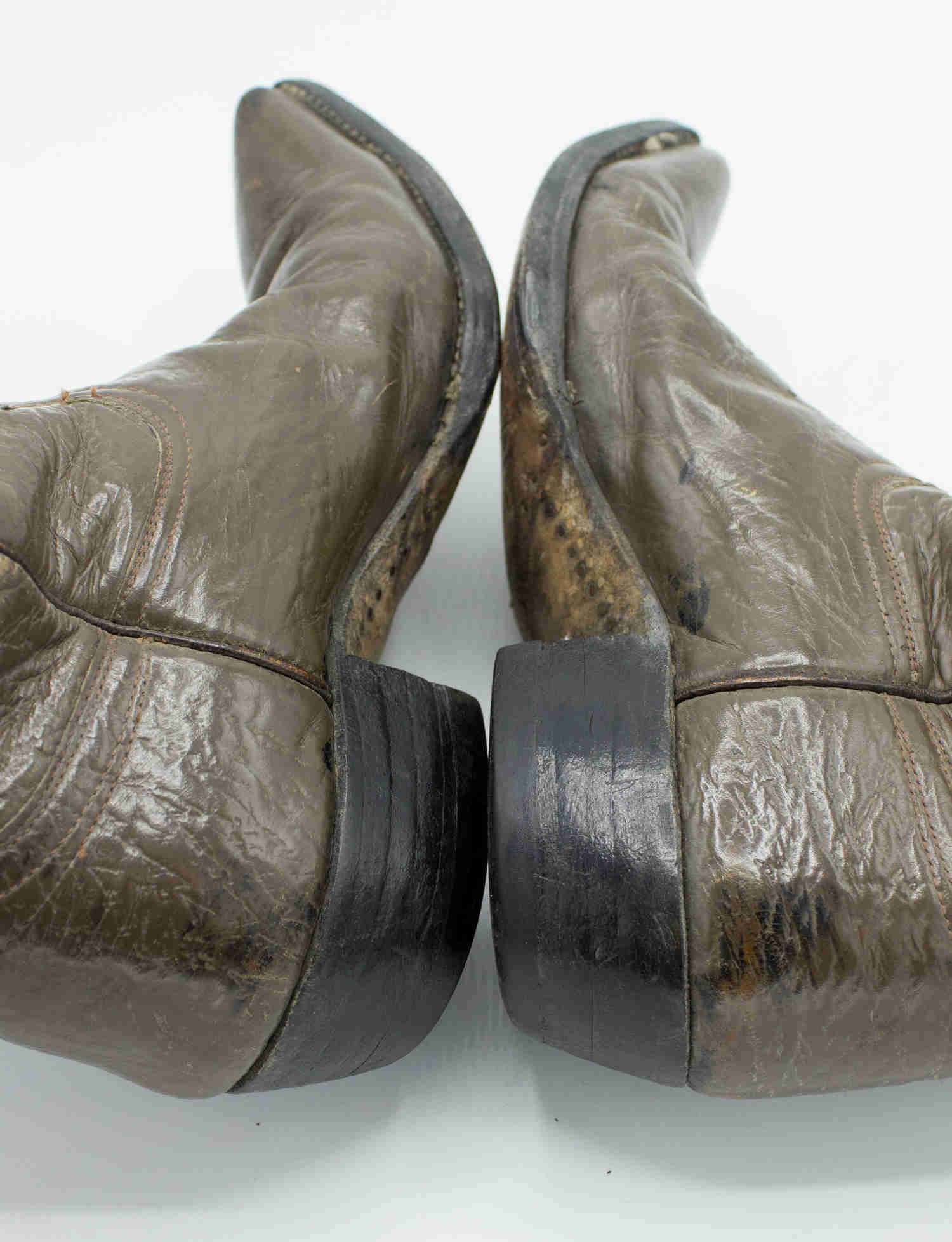 Vintage 60s Acme Brown Pointed Toe Cowboy Boots for Men - Size 8D