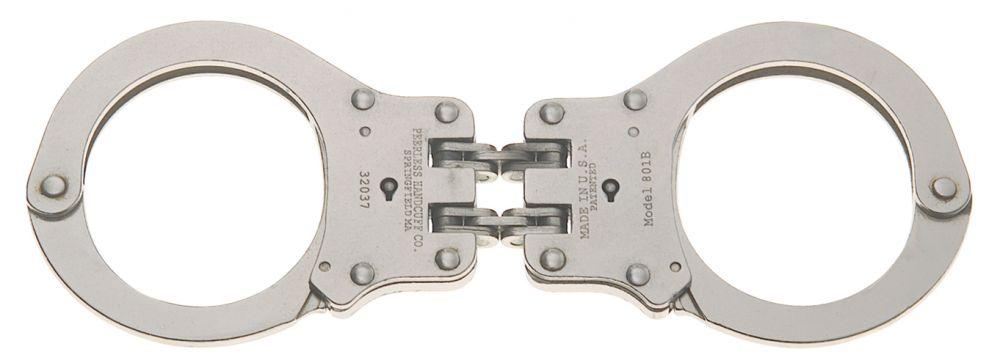 Peerless Model 801C/802C Hinged Handcuffs - Nickel or Black Finish