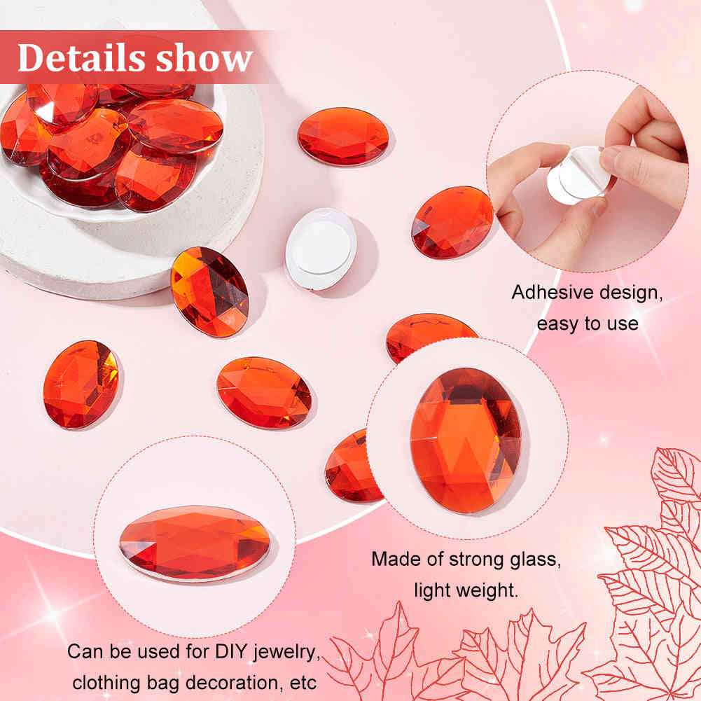 Craspire 30pcs Self-Adhesive Acrylic Rhinestone Stickers for DIY Decoration and Crafts