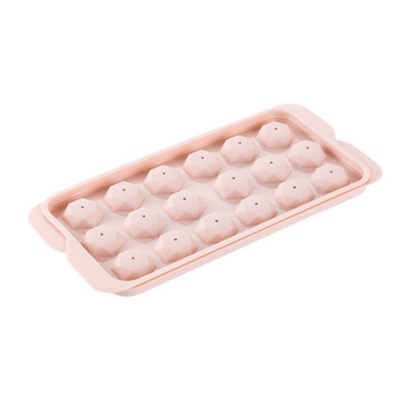 Round Ice Tray - Plastic Ice Cube Mold with Large Capacity