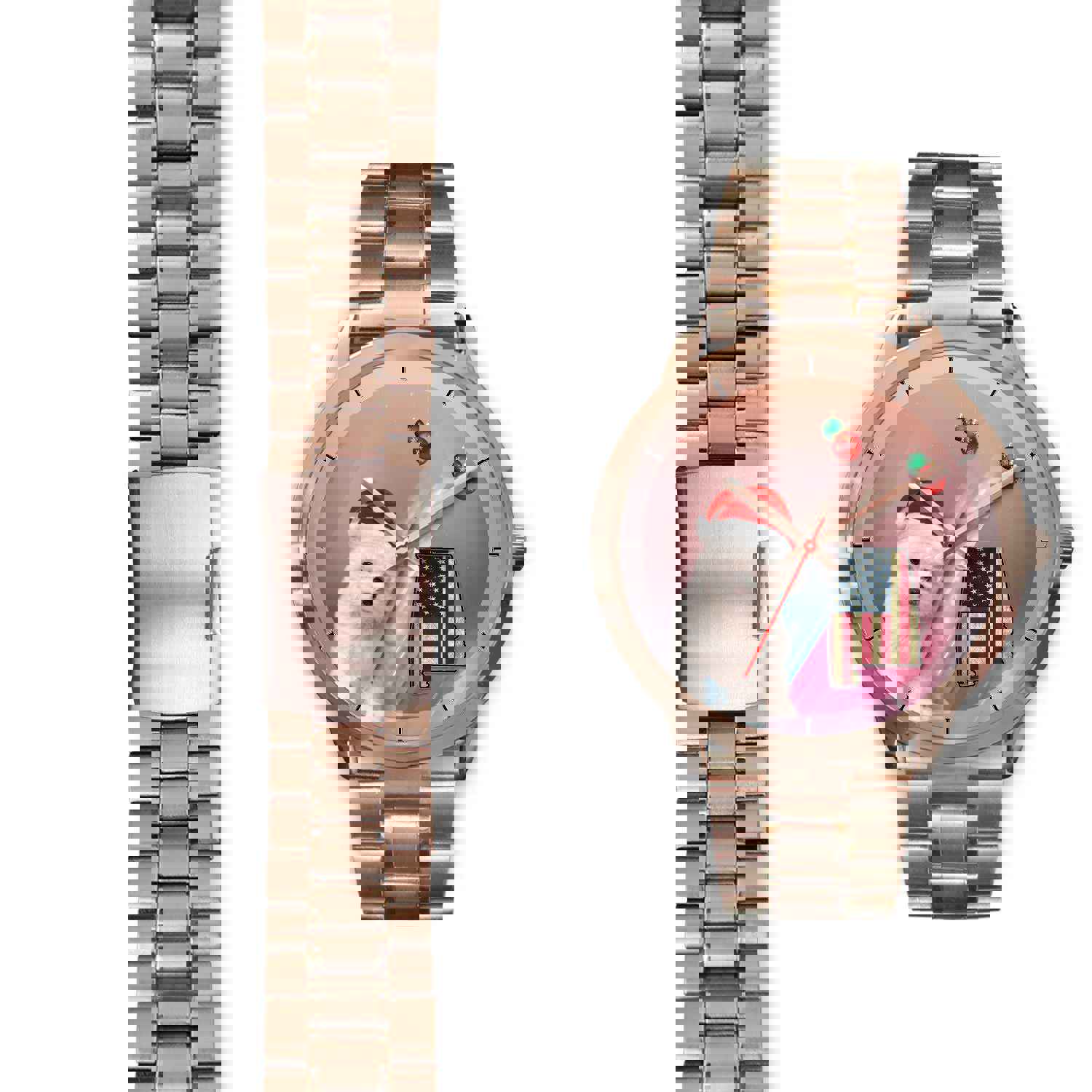 Cute Maltese Dog Alabama Christmas Special Wrist Watch