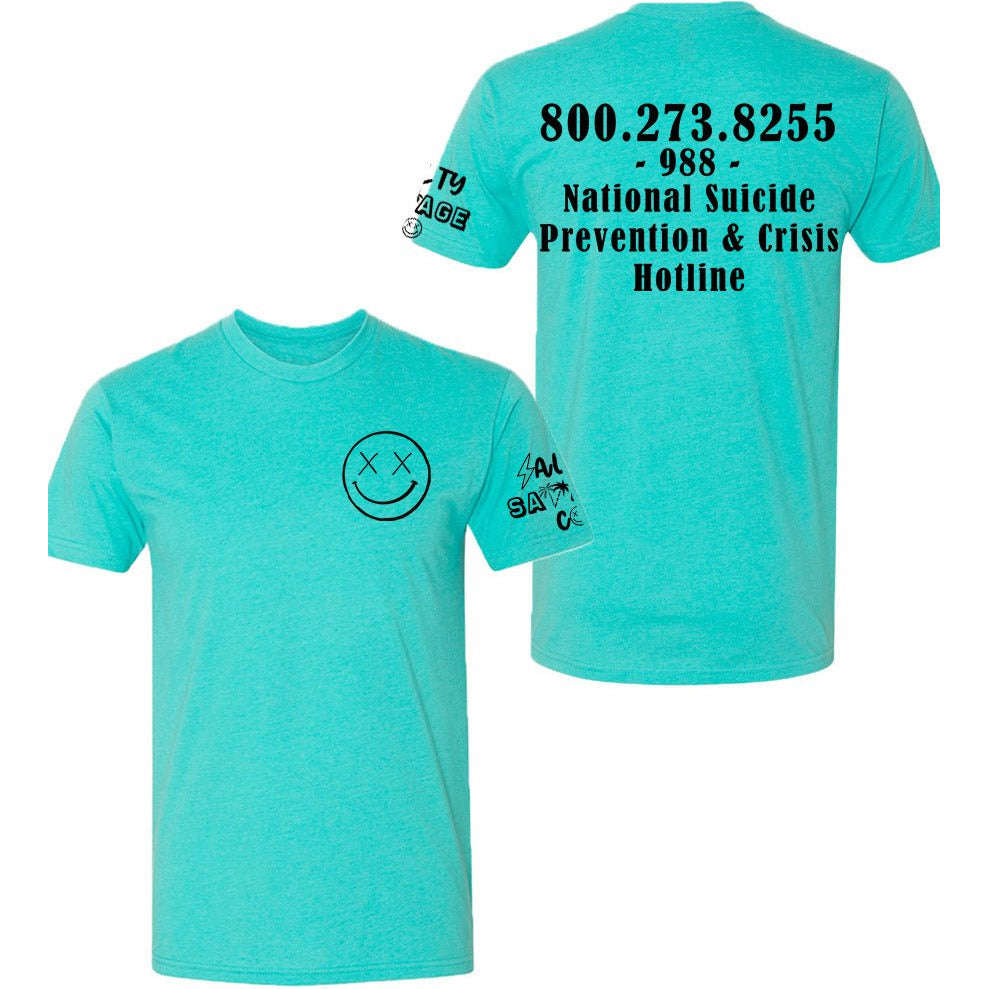 Salty Savage Unisex Mental Health Suicide Awareness Tee | National Suicide Prevention & Crisis Hotline